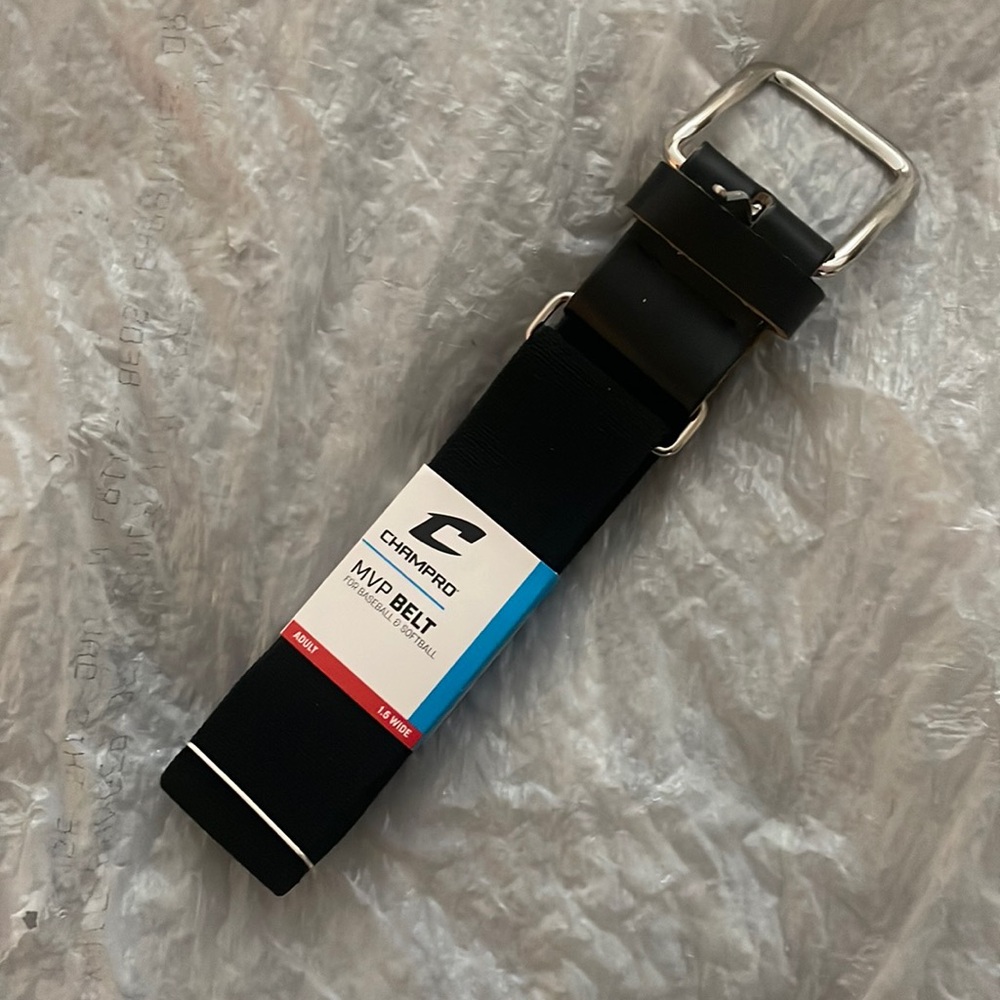 NWT Champro Softball/Baseball Belt. Size: Adult. Color: Black